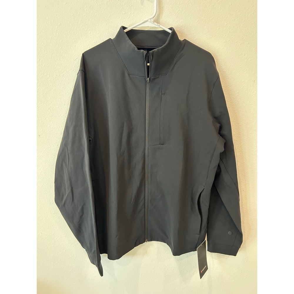 Lululemon Sojourn Jacket Mens XXL Black Warpstreme Full Zip Track Jacket NWT
